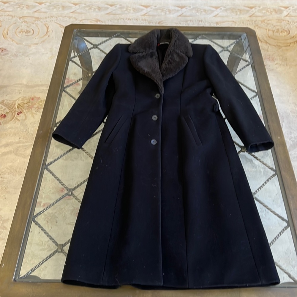 Regina Rubens wool & cashmere coat with faux fur